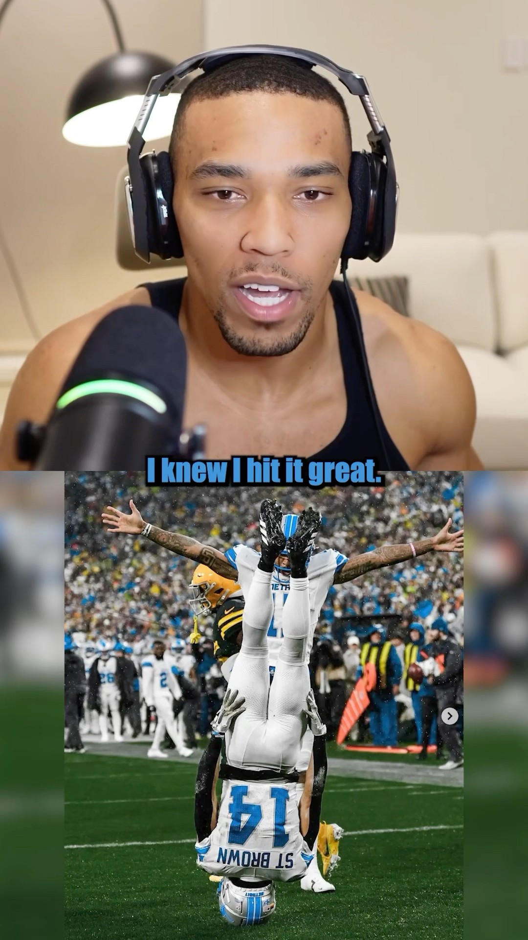 Amon-Ra St. Brown breaks down his touchdown and celebration vs. the Packers ?